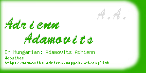 adrienn adamovits business card